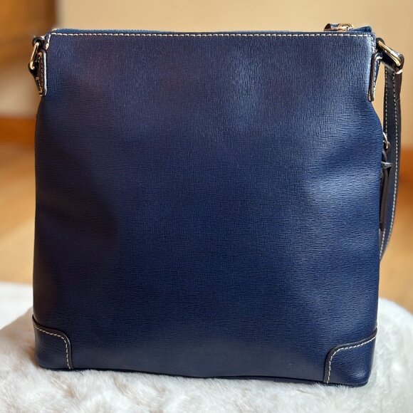 Dooney & Bourke Marine Blue Saffiano Leather Crossbody/Shoulder Bag - Picture 3 of 16